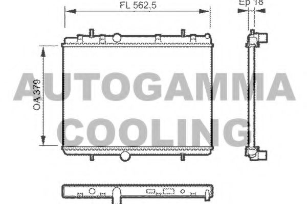 AUTOGAMMA 104498 Radiator, engine cooling